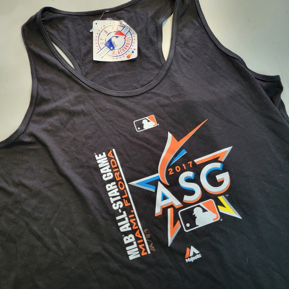 Majestic 2017 MLB All Star Game Miami Florida Racerback Tank Top Black XL NWT